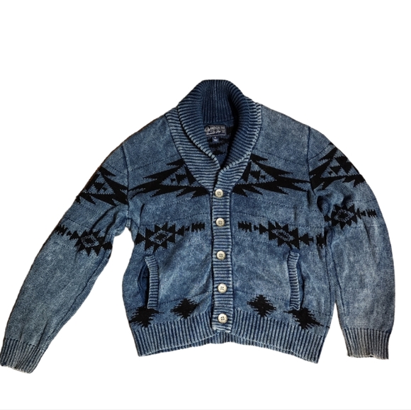 American Rag Other - American Rag Mens Washed Button Front Cardigan Sweater Navy Blue Men's Medium